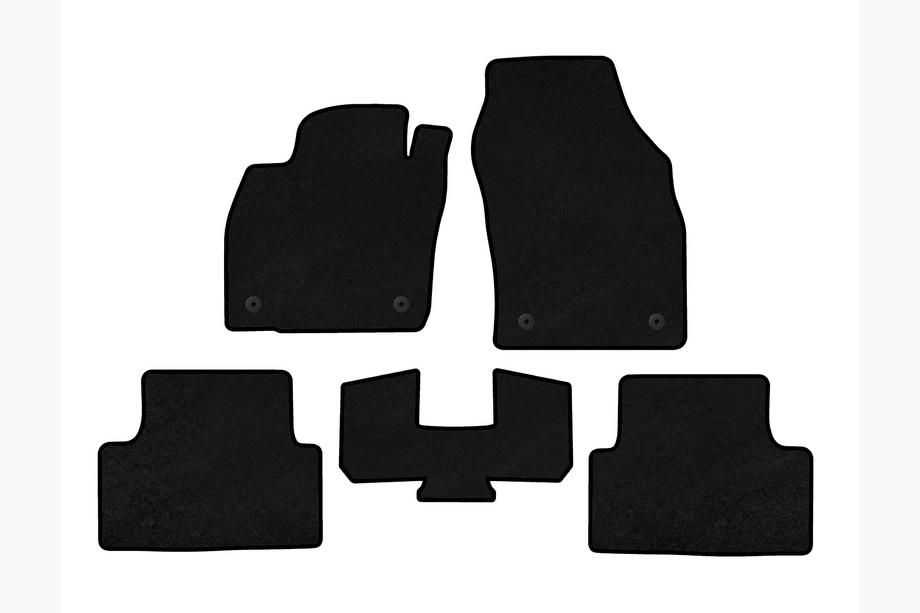 Volkswagen T-Cross 2019- Alfombrillas de moqueta Deluxe (Negro) Image
