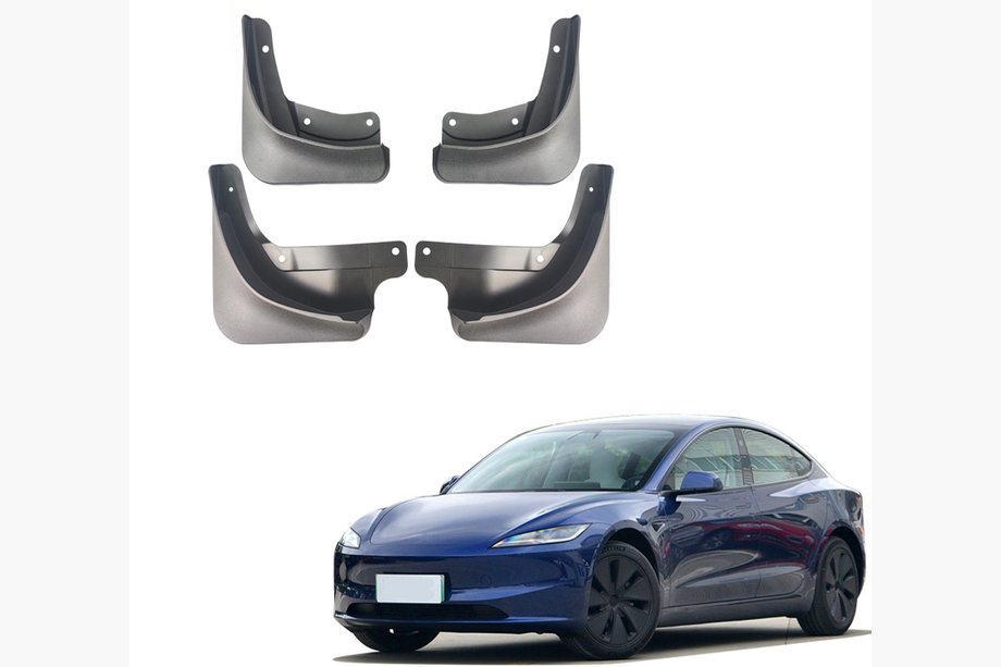 Tesla Model 3 2017- Guardabarros Premium Originales (2023+, 4 uds) Image