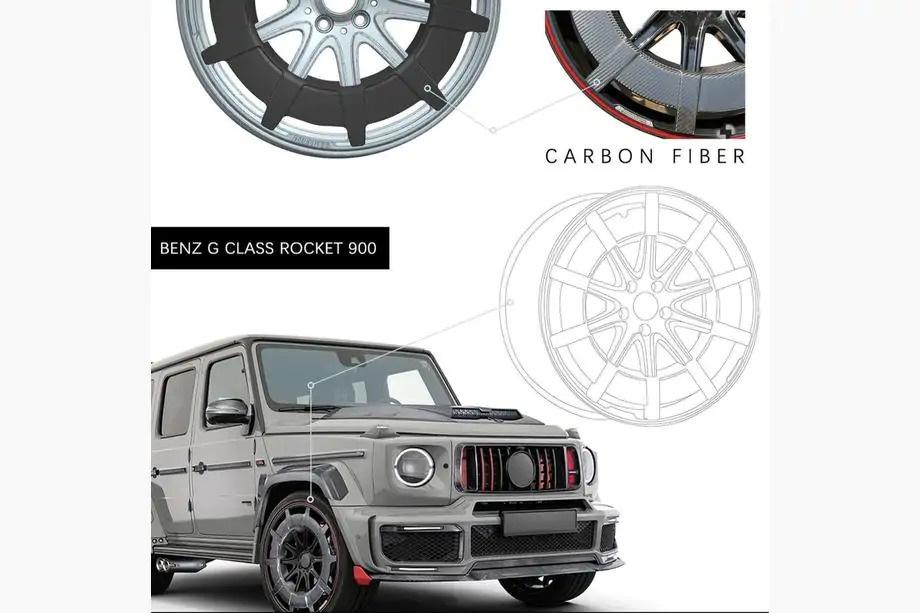 Mercedes G class W465 2025- Llantas forjadas de aluminio y carbono G900 (R24, juego de 4) Foto 26