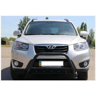 Defensa Delantera WT003 Negra (Acero Inoxidable) Hyundai Santa Fe 2 2006-2012 foto 1