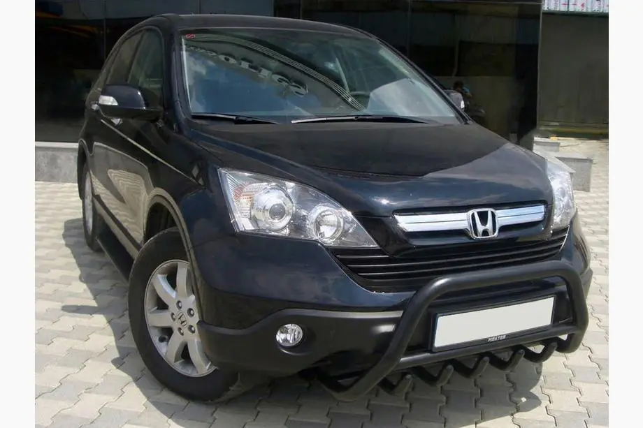 Honda CRV 2007-2011 Defensa Delantera WT003 Negra (Acero Inoxidable) Image