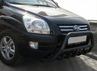 Kia Sportage 2004-2010 Defensa Delantera WT003 Negra (Acero Inoxidable) foto 5