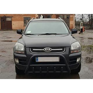 Defensa Delantera WT003 Negra (Acero Inoxidable) Kia Sportage 2004-2010 foto 1