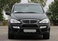 SsangYong Action 2005-2018 Defensa Delantera WT004 Negra (Acero Inoxidable) foto 2