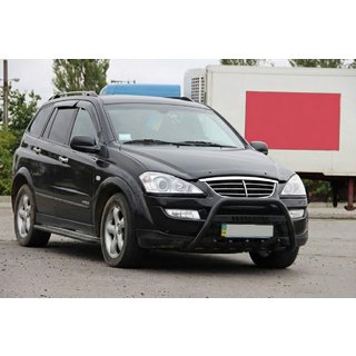 Defensa Delantera WT004 Negra (Acero Inoxidable) SsangYong Action 2005-2018 foto 3