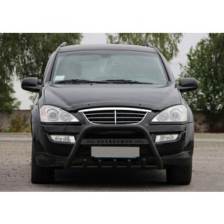 Defensa Delantera WT004 Negra (Acero Inoxidable) SsangYong Action 2005-2018 foto 2