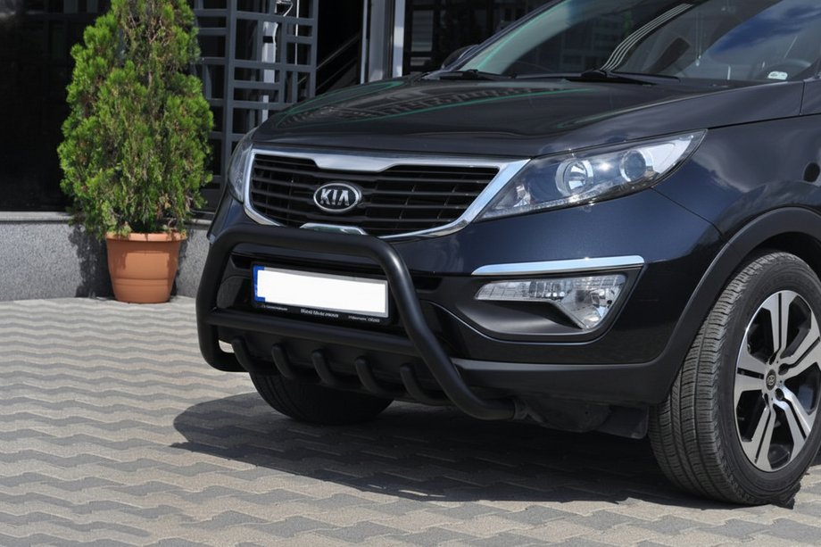 Kia Sportage 2010-2015 Defensa Delantera WT003 Negra (Acero Inoxidable) Image