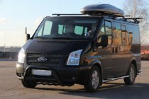 Ford Transit 2000–2014 Defensa Delantera WT003 Negra (2006-2014, Acero Inoxidable) foto 4