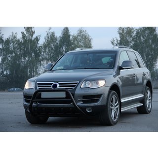 Defensa Delantera WT003 Black Special (Acero Inoxidable) Volkswagen Touareg 2002–2010 foto 4