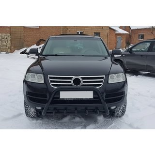 Defensa Delantera WT003 Black Special (Acero Inoxidable) Volkswagen Touareg 2002–2010 foto 1