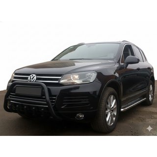 Defensa Delantera WT003 Negra Acero Inoxidable Volkswagen Touareg 2010-2018 foto 3