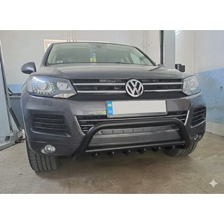 Defensa Delantera WT003 Negra Acero Inoxidable Volkswagen Touareg 2010-2018 foto 4