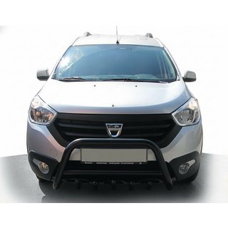 Defensa Delantera WT003 Negra (Acero Inoxidable) Dacia Dokker 2013-2022 foto 1