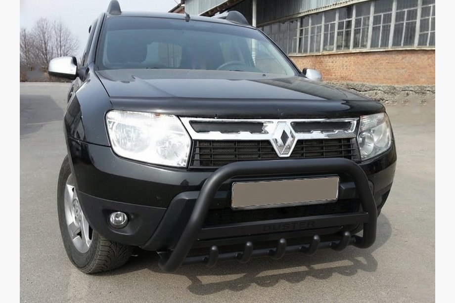 Renault Duster 2008–2017 Defensa Delantera con Inscripción WT004 Negra (Acero Inoxidable) Image