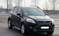 Ford Kuga 2008-2013 Defensa Delantera WT003 Negra (Acero Inoxidable) foto 3
