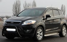 Ford Kuga 2008-2013 Defensa Delantera WT003 Negra (Acero Inoxidable) foto 1