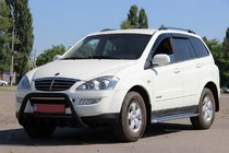 SsangYong Kyron 2005-2014 Defensa Delantera WT003 Negra Acero Inoxidable foto 5