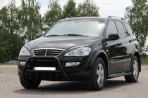 SsangYong Kyron 2005-2014 Defensa Delantera WT003 Negra Acero Inoxidable foto 1