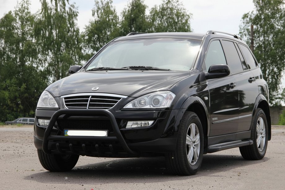SsangYong Kyron 2005-2014 Defensa Delantera WT003 Negra Acero Inoxidable Image