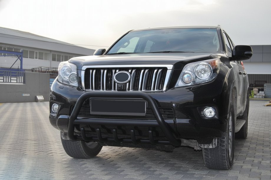 Toyota Land Cruiser Prado 150 2009-2023 Defensa Delantera WT003 Negra Acero Inoxidable Foto 5