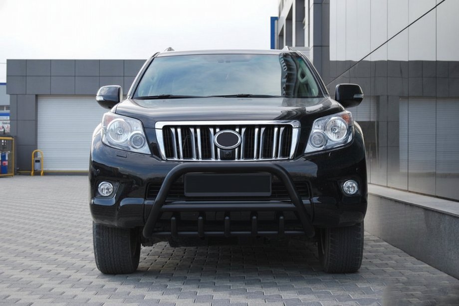 Toyota Land Cruiser Prado 150 2009-2023 Defensa Delantera WT003 Negra Acero Inoxidable Foto 3
