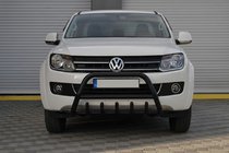 Volkswagen Amarok 2010-2022 Defensa Delantera WT003 Negra Acero Inoxidable foto 7