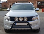 Volkswagen Amarok 2010-2022 Defensa Delantera WT003 Negra Acero Inoxidable foto 6