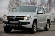 Volkswagen Amarok 2010-2022 Defensa Delantera WT003 Negra Acero Inoxidable foto 9