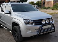 Volkswagen Amarok 2010-2022 Defensa Delantera WT003 Negra Acero Inoxidable foto 4