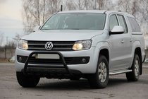 Volkswagen Amarok 2010-2022 Defensa Delantera WT003 Negra Acero Inoxidable foto 3