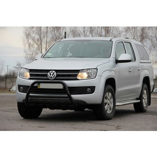 Defensa Delantera WT003 Negra Acero Inoxidable Volkswagen Amarok 2010-2022 foto 3