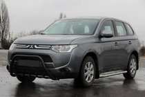 Mitsubishi Outlander 2012-2021 Defensa Delantera WT004 Negra (Acero Inoxidable) foto 1