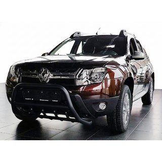 Defensa delantera sin logotipo WT003 Negra (acero inoxidable) Renault Duster 2008–2017 foto 1