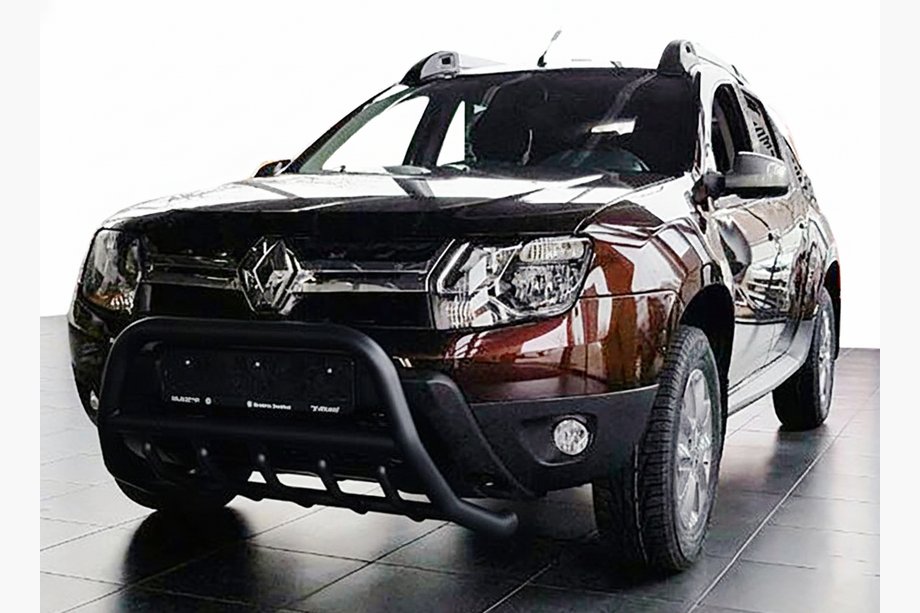 Renault Duster 2008–2017 Defensa delantera sin logotipo WT003 Negra (acero inoxidable) Image