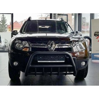Defensa delantera sin logotipo WT003 Negra (acero inoxidable) Dacia Duster 2008-2018 foto 4