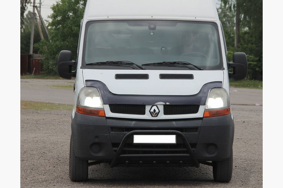 Nissan Interstar 2002-2010 Defensa Delantera WT003 Negra (Acero Inoxidable) Image