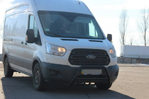 Ford Transit 2014- Defensa Delantera WT003 Negra (Acero Inoxidable) foto 1