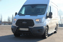 Ford Transit 2014- Defensa Delantera WT003 Negra (Acero Inoxidable) foto 3