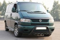 Volkswagen T4 Caravelle/Multivan 1990–2003 Defensa Delantera WT004 Negra (Acero Inoxidable) foto 1
