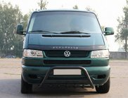 Volkswagen T4 Caravelle/Multivan 1990–2003 Defensa Delantera WT004 Negra (Acero Inoxidable) foto 3