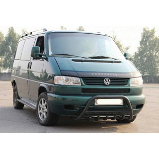 Defensa Delantera WT004 Negra (Acero Inoxidable) Volkswagen T4 Caravelle/Multivan 1990–2003 foto 1