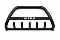 Chevrolet Niva 1998-2020 Defensa Delantera WT004 Negra (Acero Inoxidable) foto 3