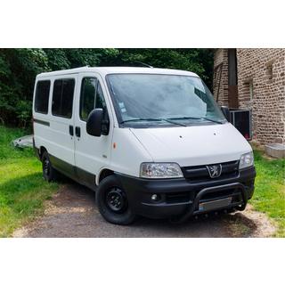Defensa Delantera WT003 Negra (Acero Inoxidable) Peugeot Boxer 1994-2006 foto 1