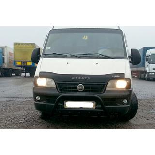 Defensa Delantera WT003 Negra (Acero Inoxidable) Peugeot Boxer 1994-2006 foto 2