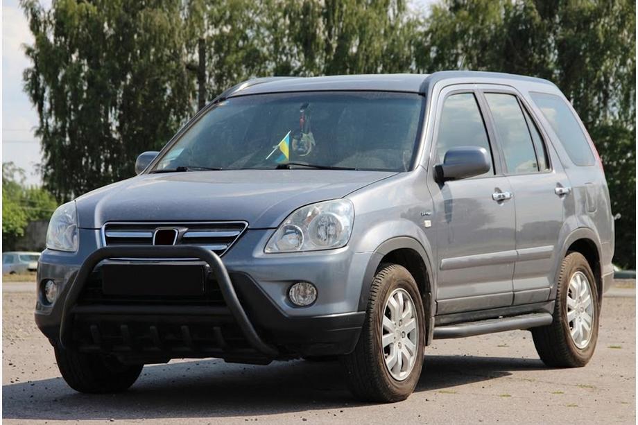 Honda CRV 2001-2006 Defensa Delantera WT003 Negra (Acero Inoxidable) Image