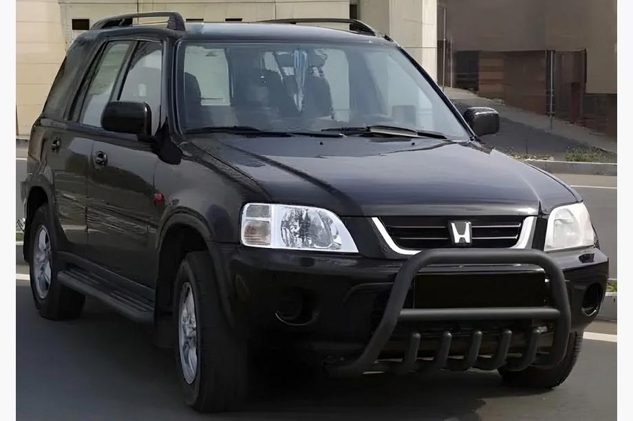 Honda CRV 1996-2001 Defensa Delantera WT003 Negra Acero Inoxidable Image