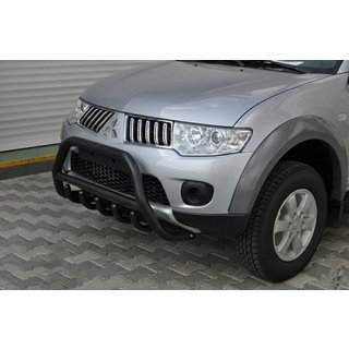 Defensa Delantera WT003 Negra (Acero Inoxidable) Mitsubishi L200 2006-2015 foto 1