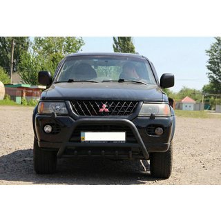 Defensa Delantera WT003 Negra Acero Inoxidable foto 4