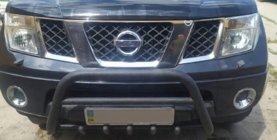 Nissan Navara 2006-2015 Defensa Delantera WT003 Negra Acero Inoxidable foto 3
