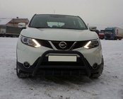 Nissan Qashqai 2014-2021 Defensa Delantera WT003 Negra Acero Inoxidable foto 3